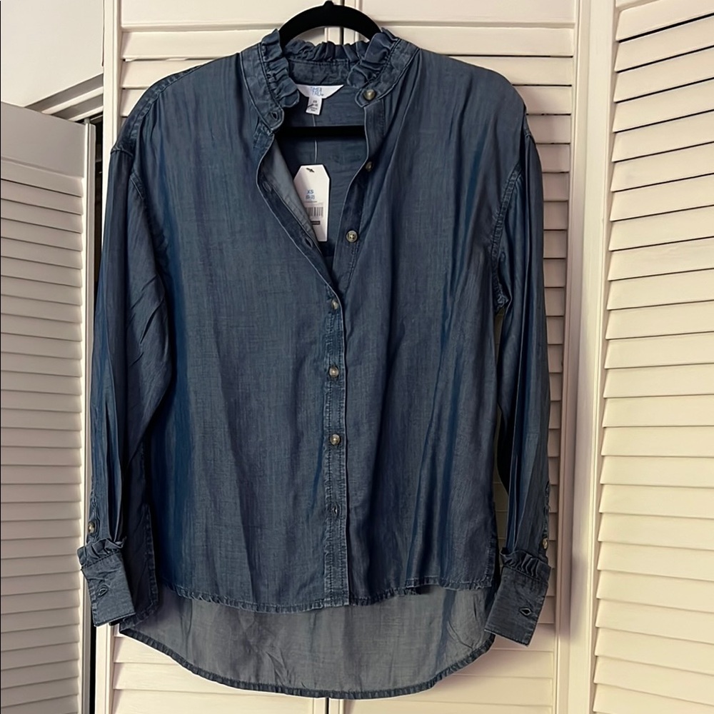 Blue Button-Up Shirt